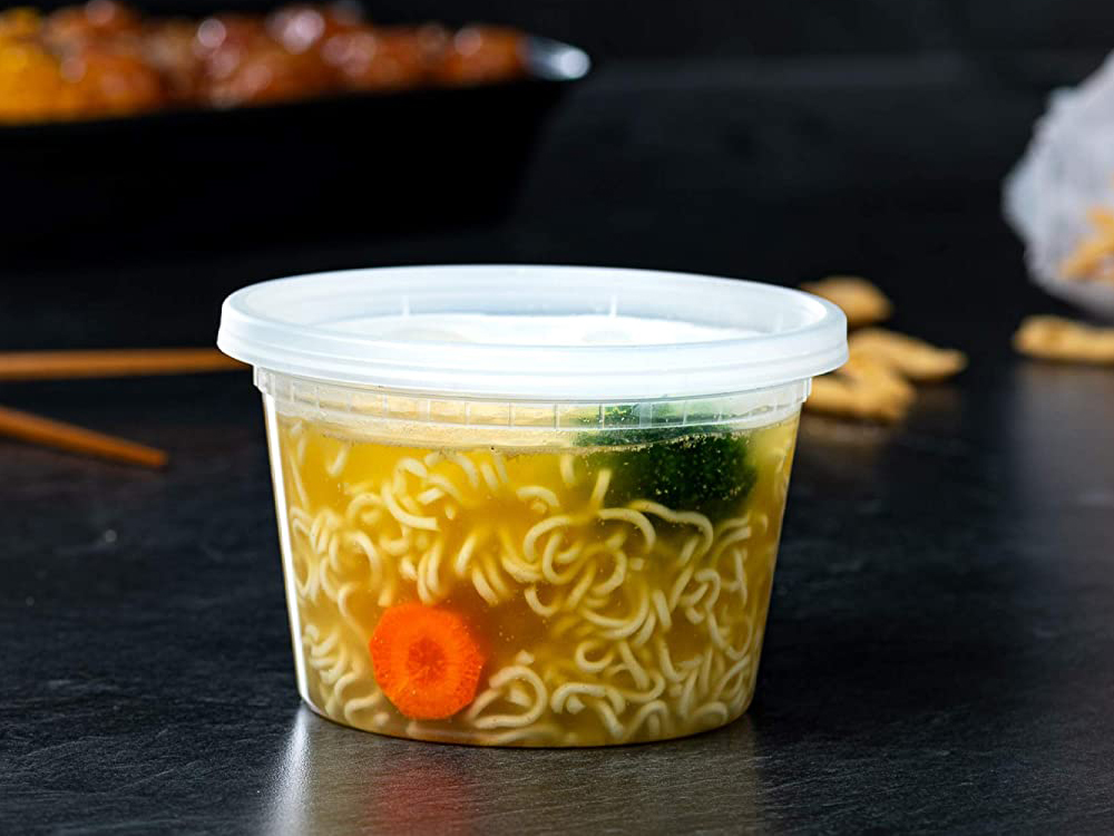 Lebensmittelbehälter aus Kunststoff mit Kunststoffdeckeln 16OZ