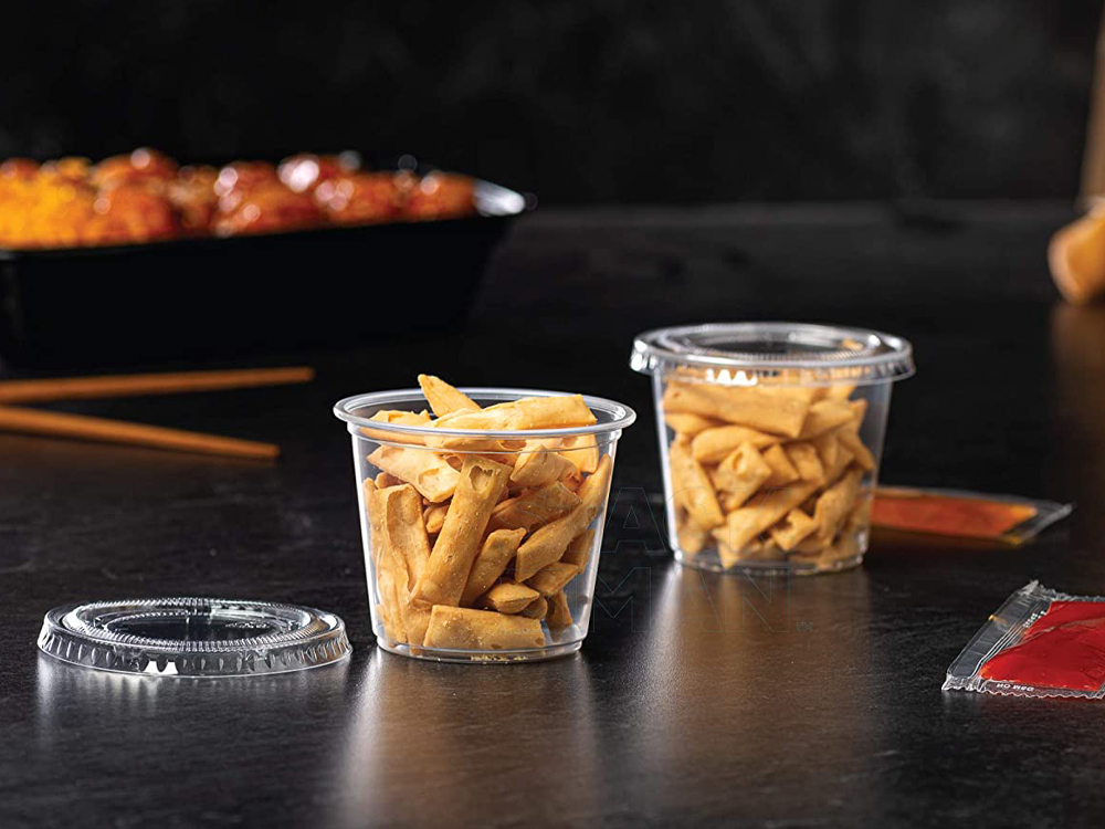 Portionsbecher mit Deckel 5.5OZ