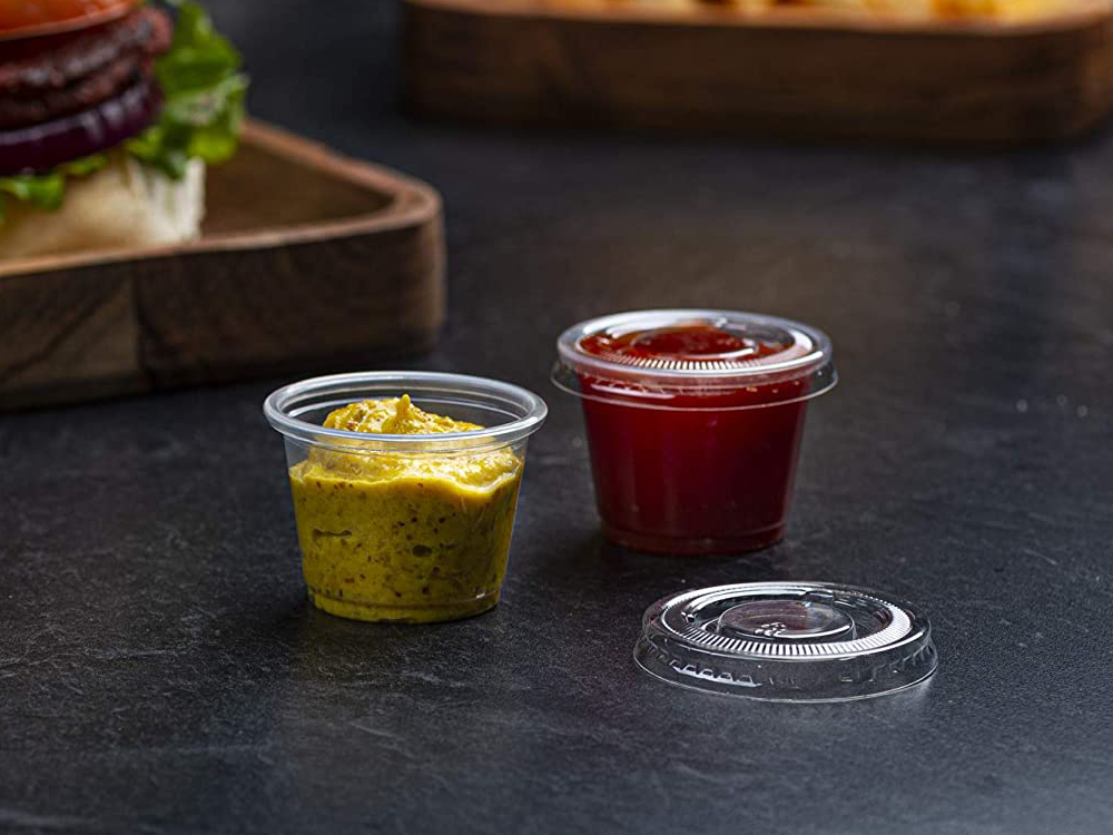 Portionsbecher mit Deckel 1OZ