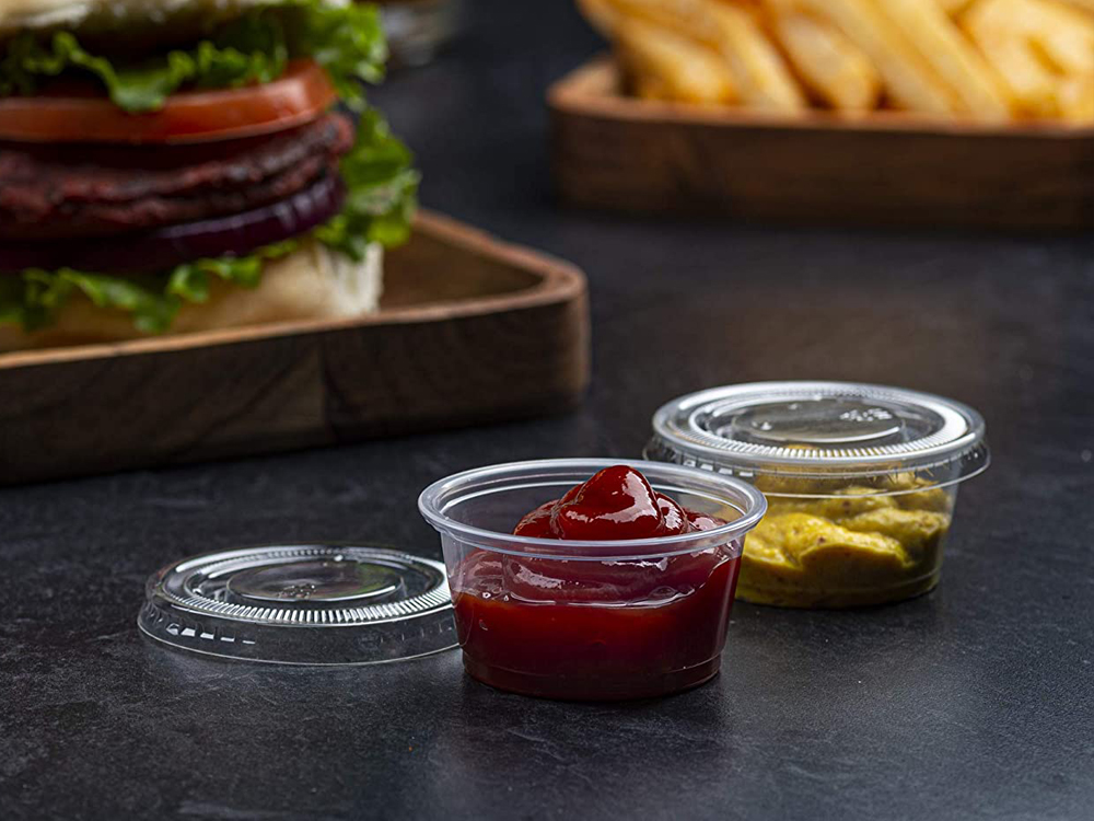 Portionsbecher mit Deckel 2 OZ